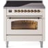 Ilve Nostalgie II Collection UPI366NMPAWB - 36 Inch Freestanding Electric Induction Range in Front View