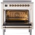 Ilve Nostalgie II Collection UPI366NMPAWB - 36 Inch Freestanding Electric Induction Range in Opened View