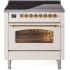 Ilve Nostalgie II Collection UPI366NMPAWG - 36 Inch Freestanding Electric Induction Range in Front View