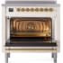Ilve Nostalgie II Collection UPI366NMPAWG - 36 Inch Freestanding Electric Induction Range in Opened View
