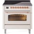 Ilve Nostalgie II Collection UPI366NMPAWP - 36 Inch Freestanding Electric Induction Range in Front View