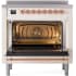 Ilve Nostalgie II Collection UPI366NMPAWP - 36 Inch Freestanding Electric Induction Range in Opened View