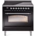 Ilve Nostalgie II Collection UPI366NMPBKC - 36 Inch Freestanding Electric Induction Range in Front View