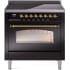 Ilve Nostalgie II Collection UPI366NMPBKG - 36 Inch Freestanding Electric Induction Range in Front View