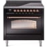 Ilve Nostalgie II Collection UPI366NMPBKP - 36 Inch Freestanding Electric Induction Range in Front View