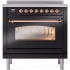 Ilve Nostalgie II Collection UPI366NMPBKP - 36 Inch Freestanding Electric Induction Range in Front View