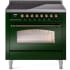 Ilve Nostalgie II Collection UPI366NMPEGB - 36 Inch Freestanding Electric Induction Range in Front View
