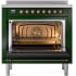 Ilve Nostalgie II Collection UPI366NMPEGB - 36 Inch Freestanding Electric Induction Range in Opened View