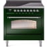 Ilve Nostalgie II Collection UPI366NMPEGC - 36 Inch Freestanding Electric Induction Range in Front View