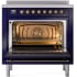 Ilve Nostalgie II Collection UPI366NMPMBB - 36 Inch Freestanding Electric Induction Range in Opened View