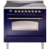 Ilve Nostalgie II Collection UPI366NMPMBG - 36 Inch Freestanding Electric Induction Range in Front View