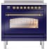 Ilve Nostalgie II Collection UPI366NMPMBG - 36 Inch Freestanding Electric Induction Range in Front View