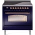 Ilve Nostalgie II Collection UPI366NMPMBP - 36 Inch Freestanding Electric Induction Range in Front View