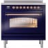 Ilve Nostalgie II Collection UPI366NMPMBP - 36 Inch Freestanding Electric Induction Range in Front View