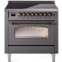 Ilve Nostalgie II Collection UPI366NMPMGB - 36 Inch Freestanding Electric Induction Range in Front View