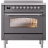 Ilve Nostalgie II Collection UPI366NMPMGC - 36 Inch Freestanding Electric Induction Range in Front View