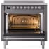 Ilve Nostalgie II Collection UPI366NMPMGC - 36 Inch Freestanding Electric Induction Range in Opened View