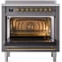 Ilve Nostalgie II Collection UPI366NMPMGG - 36 Inch Freestanding Electric Induction Range in Opened View