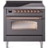 Ilve Nostalgie II Collection UPI366NMPMGP - 36 Inch Freestanding Electric Induction Range in Front View