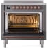 Ilve Nostalgie II Collection UPI366NMPMGP - 36 Inch Freestanding Electric Induction Range in Opened View