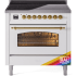 Ilve Nostalgie II Collection UPI366NMPRAG - 36 Inch Triple Glass Door Freestanding Induction Range in Custom Color with 6 Elements