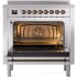Ilve Nostalgie II Collection UPI366NMPSSB - 36 Inch Freestanding Electric Induction Range in Opened View