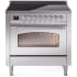 Ilve Nostalgie II Collection UPI366NMPSSC - 36 Inch Freestanding Electric Induction Range in Front View