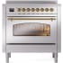 Ilve Nostalgie II Collection UPI366NMPSSG - 36 Inch Freestanding Electric Induction Range in Front View