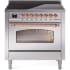 Ilve Nostalgie II Collection UPI366NMPSSP - 36 Inch Freestanding Electric Induction Range in Front View