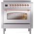 Ilve Nostalgie II Collection UPI366NMPSSP - 36 Inch Freestanding Electric Induction Range in Front View