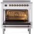 Ilve Nostalgie II Collection UPI366NMPWHB - 36 Inch Freestanding Electric Induction Range in Opened View