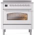 Ilve Nostalgie II Collection UPI366NMPWHC - 36 Inch Freestanding Electric Induction Range in Front View