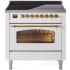 Ilve Nostalgie II Collection UPI366NMPWHG - 36 Inch Freestanding Electric Induction Range in Front View