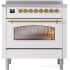 Ilve Nostalgie II Collection UPI366NMPWHG - 36 Inch Freestanding Electric Induction Range in Front View