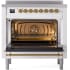 Ilve Nostalgie II Collection UPI366NMPWHG - 36 Inch Freestanding Electric Induction Range in Opened View