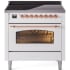 Ilve Nostalgie II Collection UPI366NMPWHP - 36 Inch Freestanding Electric Induction Range in Front View