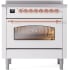 Ilve Nostalgie II Collection UPI366NMPWHP - 36 Inch Freestanding Electric Induction Range in Front View