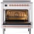 Ilve Nostalgie II Collection UPI366NMPWHP - 36 Inch Freestanding Electric Induction Range in Opened View