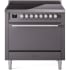 Ilve Professional Plus II UPI366QMPMG - 36 Inch Solid Door Freestanding Induction Range with 6 Elements