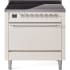 Ilve Nostalgie II Collection UPI366QNMPAWC - 36 Inch Solid Door Freestanding Induction Range in Chrome Trim with 6 Elements