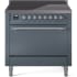 Ilve Nostalgie II Collection UPI366QNMPBGC - 36 Inch Solid Door Freestanding Induction Range in Chrome Trim with 6 Elements