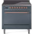 Ilve Nostalgie II Collection UPI366QNMPBGP - 36 Inch Solid Door Freestanding Induction Range in Copper Trim with 6 Elements