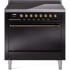 Ilve Nostalgie II Collection UPI366QNMPBKB - 36 Inch Solid Door Freestanding Induction Range in Bronze Trim with 6 Elements