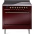 Ilve Nostalgie II Collection UPI366QNMPBUB - 36 Inch Solid Door Freestanding Induction Range in Bronze Trim with 6 Elements
