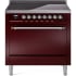 Ilve Nostalgie II Collection UPI366QNMPBUC - 36 Inch Solid Door Freestanding Induction Range in Chrome Trim with 6 Elements