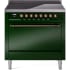 Ilve Nostalgie II Collection UPI366QNMPEGB - 36 Inch Solid Door Freestanding Induction Range in Bronze Trim with 6 Elements