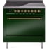 Ilve Nostalgie II Collection UPI366QNMPEGG - 36 Inch Solid Door Freestanding Induction Range in Brass Trim with 6 Elements