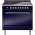 Ilve Nostalgie II Collection UPI366QNMPMBC - 36 Inch Solid Door Freestanding Induction Range in Chrome Trim with 6 Elements