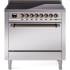 Ilve Nostalgie II Collection UPI366QNMPSSB - 36 Inch Solid Door Freestanding Induction Range in Bronze Trim with 6 Elements