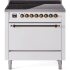 Ilve Nostalgie II Collection UPI366QNMPWHB - 36 Inch Solid Door Freestanding Induction Range in Bronze Trim with 6 Elements
